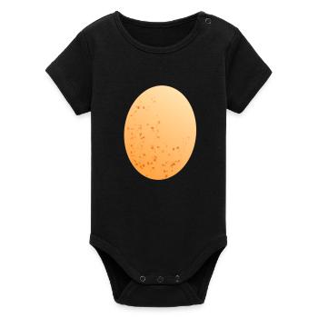 Ei Hühnerei - Organic Kurzarm-Babybody von Stanley/Stella - Schwarz - Vorne