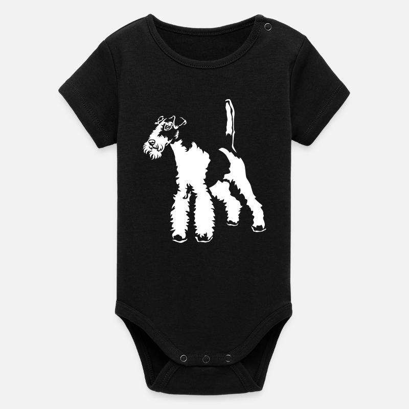 Fox Terrier « Édition Noire » - Body bébé manches courtes bio Stanley/Stella - noir