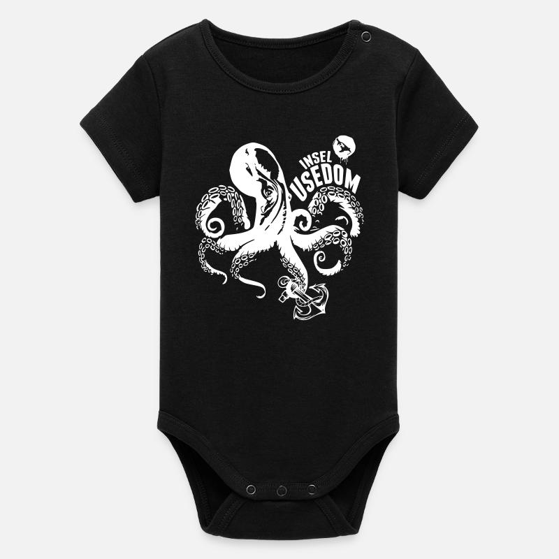 Chemise de l’île d’Usedom - Body bébé manches courtes bio Stanley/Stella - noir