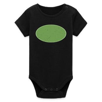 Ovaler Background schmutzig grün - Organic Kurzarm-Babybody von Stanley/Stella - Schwarz - Vorne