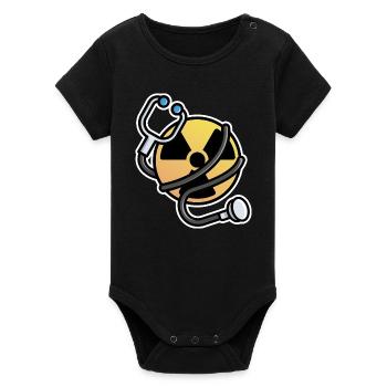 Logo Strahlung Manip Radiologe Radiologe Radiologie - Organic Kurzarm-Babybody von Stanley/Stella - Schwarz - Vorne