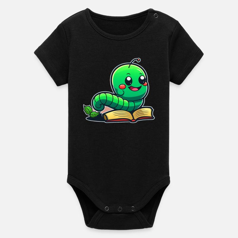 Rat de bibliothèque - Body bébé manches courtes bio Stanley/Stella - noir