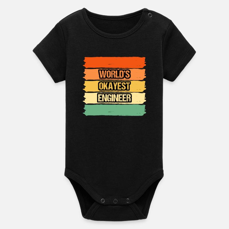 L’ingénieur le plus performant du monde Design inspirant - Body bébé manches courtes bio Stanley/Stella - noir