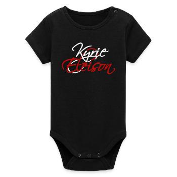 Kyrie Eleison (dark) - Organic Short Sleeve Baby Bodysuit by Stanley/Stella - black - Front