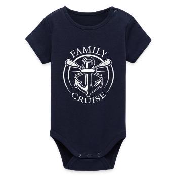 Cruising Cruise Vacation Family Cruise Trip - Organic Short Sleeve Baby Bodysuit by Stanley/Stella - navy - Front