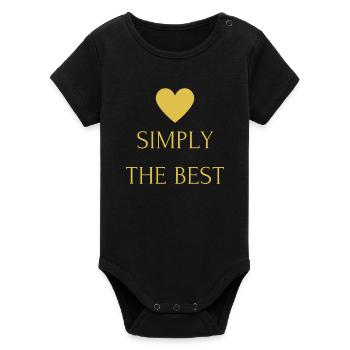 Tout simplement le meilleur - Body bébé manches courtes bio Stanley/Stella - noir - Devant