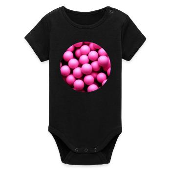 boules rondes - Body bébé manches courtes bio Stanley/Stella - noir - Devant