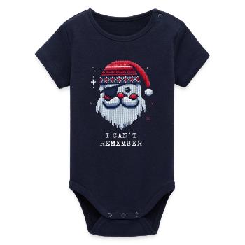 Père Noël avec motif de tricot Eye Patch - Body bébé manches courtes bio Stanley/Stella - marine - Devant