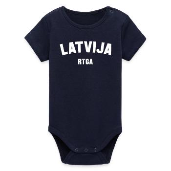 LETTONIE Lettland Riga - Body bébé manches courtes bio Stanley/Stella - marine - Devant