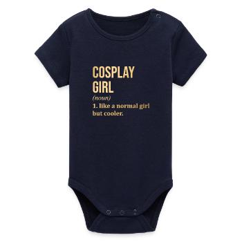 Cosplay - Organic Short Sleeve Baby Bodysuit by Stanley/Stella - navy - Front
