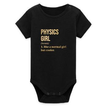 Physik Physik Physik Physik - Organic Kurzarm-Babybody von Stanley/Stella - Schwarz - Vorne