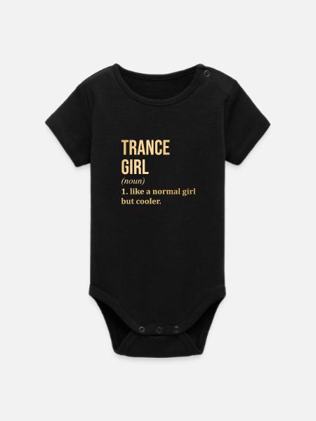 Trance Trance Trance - Organic Kurzarm-Babybody von Stanley/Stella - Schwarz