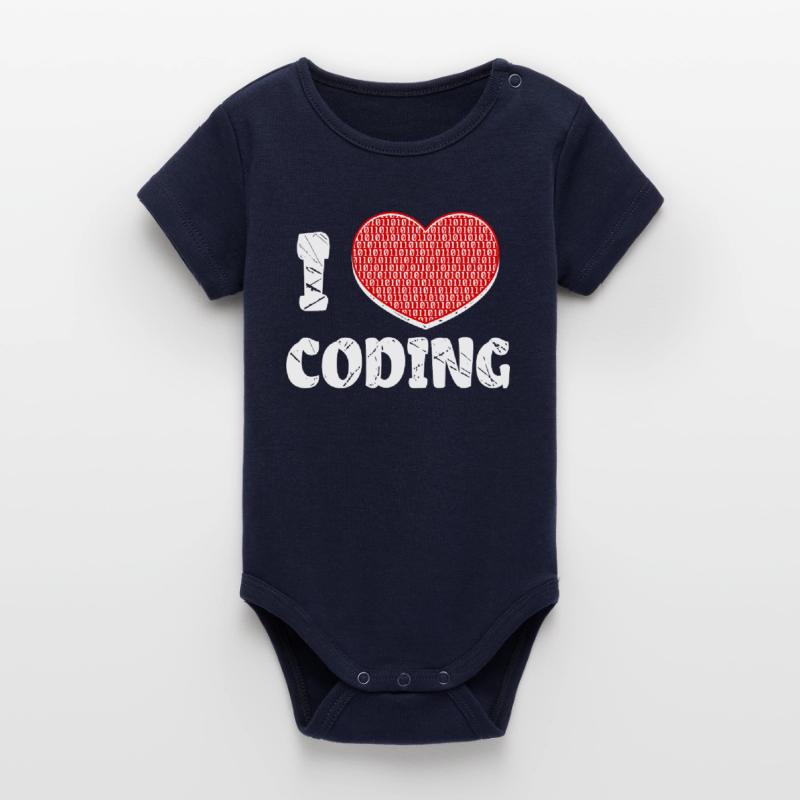 Developer Herz Coden Statement Programmierer Organic Kurzarm-Babybody von Stanley/Stella