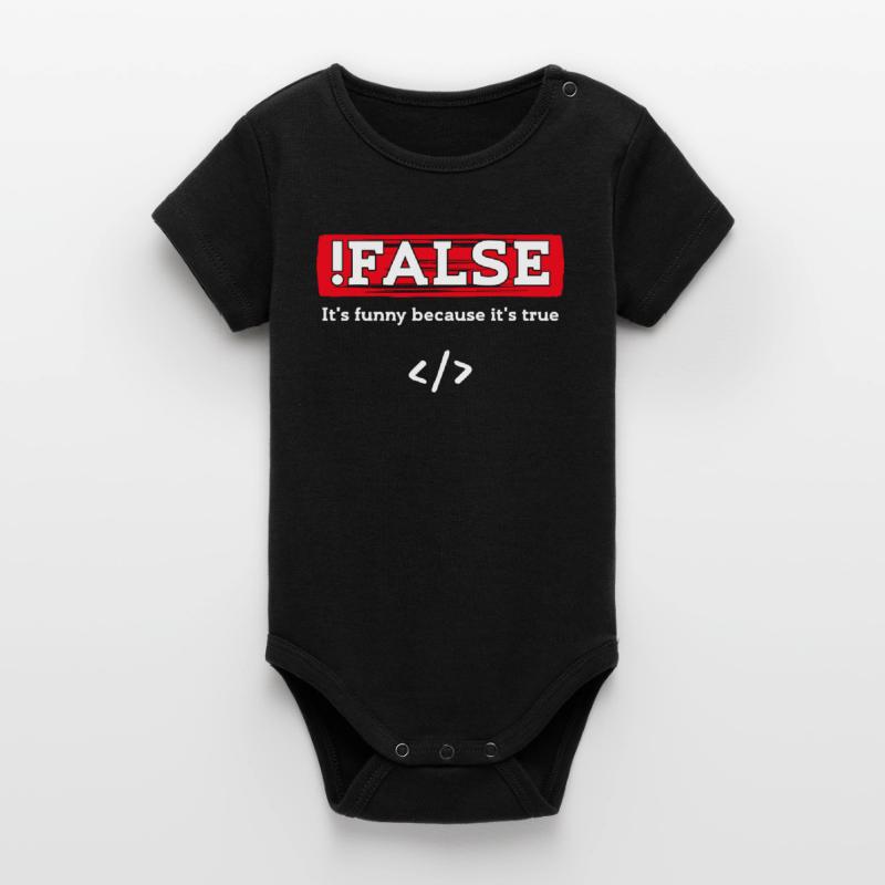 Debug Scripting Statement Developer Code Nerd Organic Short Sleeve Baby Bodysuit by Stanley/Stella