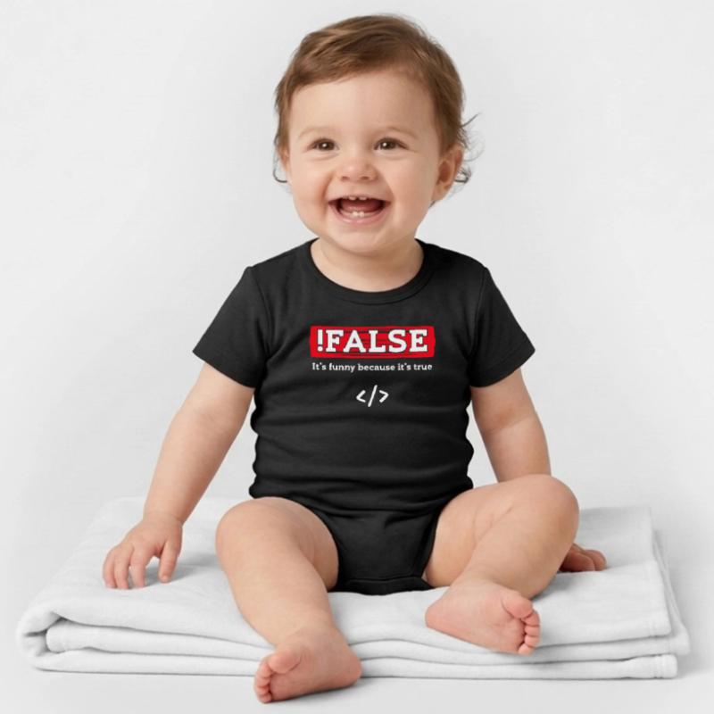 Debug Scripting Statement Developer Code Nerd Organic Short Sleeve Baby Bodysuit by Stanley/Stella