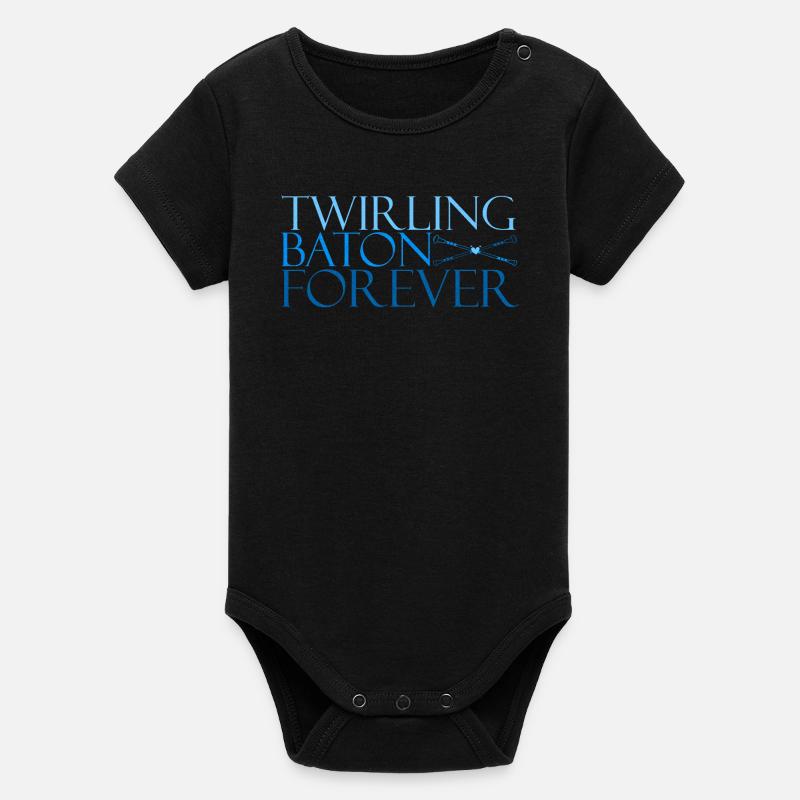 TWB forever bleu - Body bébé manches courtes bio Stanley/Stella - noir