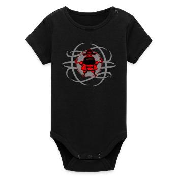 You can't get more pirate than that! - Organic Short Sleeve Baby Bodysuit by Stanley/Stella - black - Front