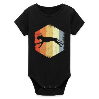 Dog Vintage Look - Organic Short Sleeve Baby Bodysuit by Stanley/Stella - black - Front