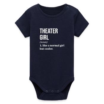 théâtre - Body bébé manches courtes bio Stanley/Stella - marine - Devant