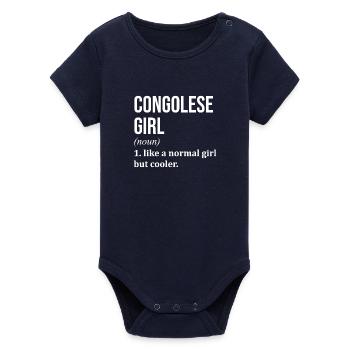 Kongo - Organic Kurzarm-Babybody von Stanley/Stella - Navy - Vorne
