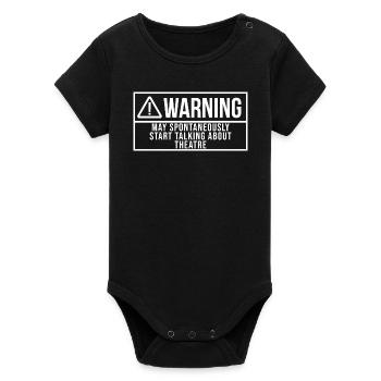 Theatre Theatre Theatre - Organic Short Sleeve Baby Bodysuit by Stanley/Stella - black - Front