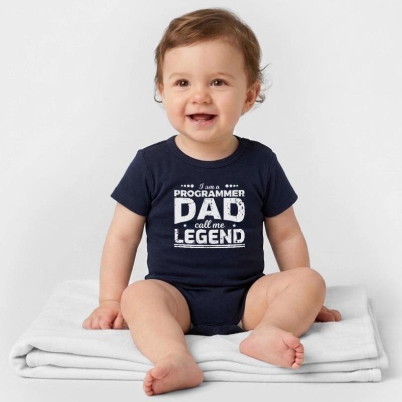 Coder Papa Organic Kurzarm-Babybody von Stanley/Stella