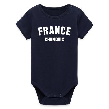 CHAMONIX France Frankreich - Body bébé manches courtes bio Stanley/Stella - marine - Devant