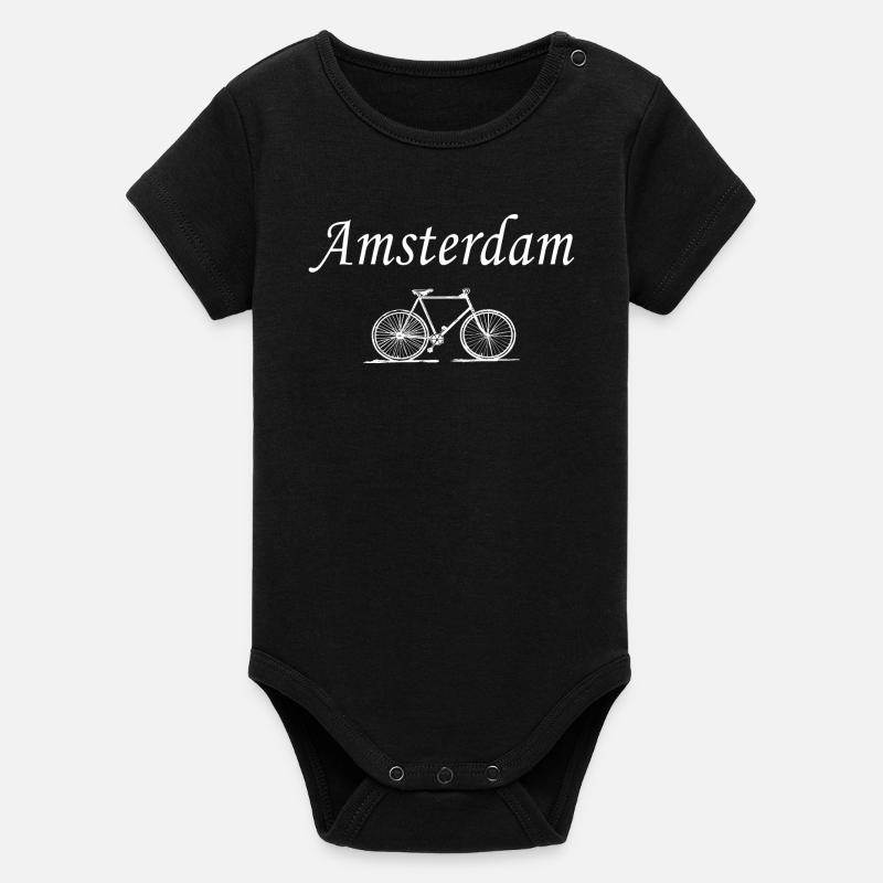 Amsterdam - Body bébé manches courtes bio Stanley/Stella - noir