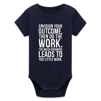 Imaginez votre résultat, puis faites le travail - Body bébé manches courtes bio Stanley/Stella - marine - Devant