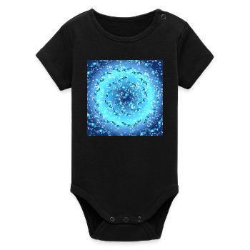 Meeres-Galaxie - Organic Kurzarm-Babybody von Stanley/Stella - Schwarz - Vorne
