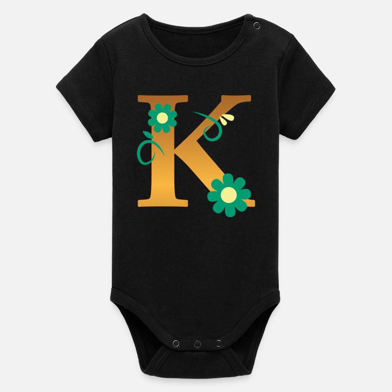 K - Body bébé manches courtes bio Stanley/Stella - noir