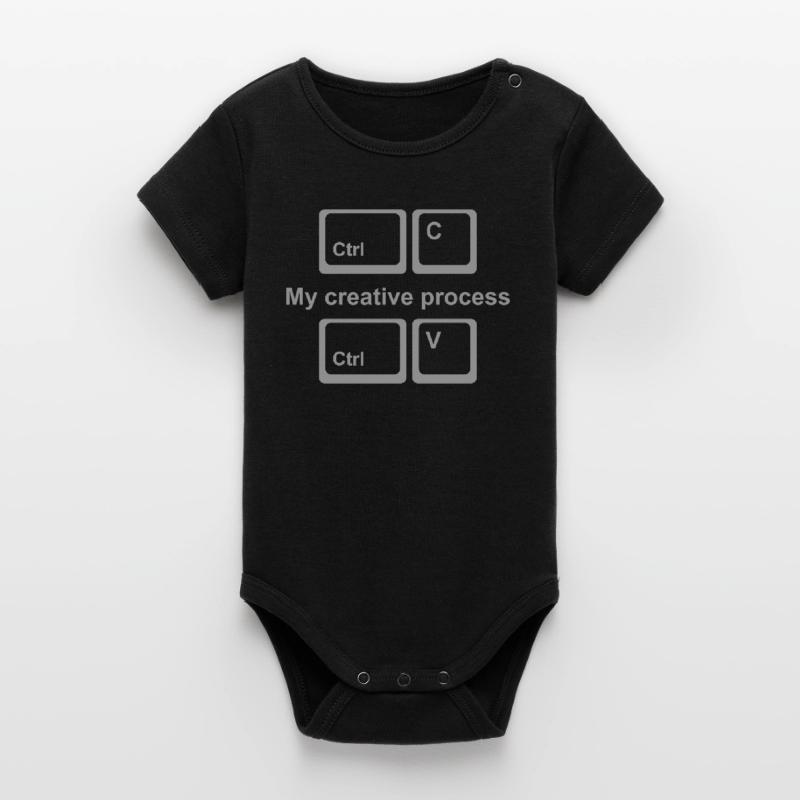 Copy Paste Shirt – Funny Coder & Designer Tee Body bébé manches courtes bio Stanley/Stella