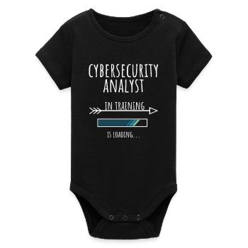 Cybersecurity Analyst Geschenk Beruf Ausbildung - Organic Kurzarm-Babybody von Stanley/Stella - Schwarz - Vorne