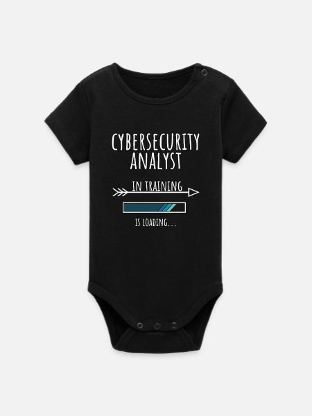 Cybersecurity Analyst Geschenk Beruf Ausbildung - Organic Kurzarm-Babybody von Stanley/Stella - Schwarz