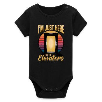 Lift peuter & kinderen - Baby romper met korte mouwen biologisch Stanley/Stella - zwart - Voor