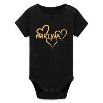 Martina Martina - Body bébé manches courtes bio Stanley/Stella - noir - Devant