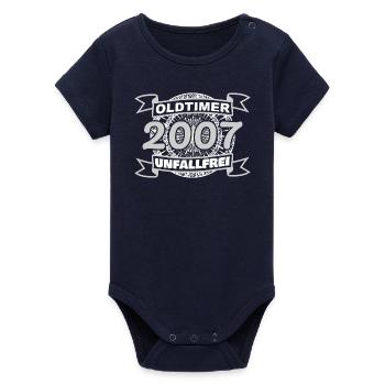 Oldtimer 2007 - Organic Short Sleeve Baby Bodysuit by Stanley/Stella - navy - Front