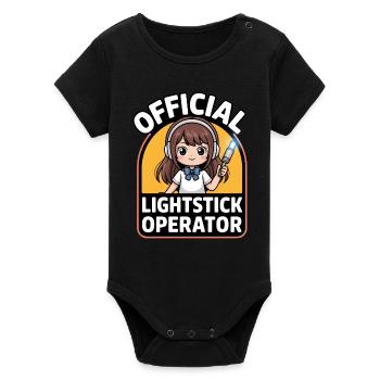 K-Pop Fan Lightstick Corée - Body bébé manches courtes bio Stanley/Stella - noir - Devant