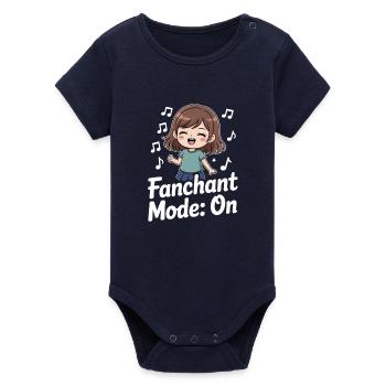 K-Pop Fanchant Corée Musique - Body bébé manches courtes bio Stanley/Stella - marine - Devant