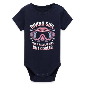 Plongée Dire Fille Drôle Plongée Cadeau - Body bébé manches courtes bio Stanley/Stella - marine - Devant
