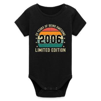 20 Years Of Being Awesome 2006 Limited Edition - Organic Kurzarm-Babybody von Stanley/Stella - Schwarz - Vorne