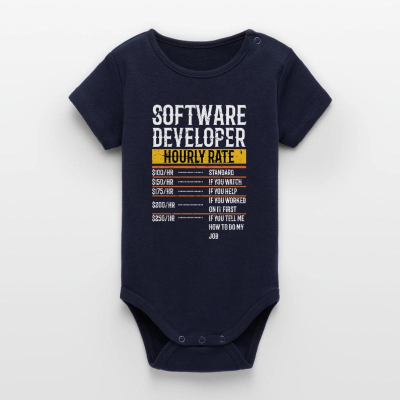 Software Developer Hourly Rate Software Developer Organic Kurzarm-Babybody von Stanley/Stella