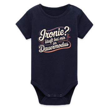 Ironie? Fonctionne en mode continu pour moi - Body bébé manches courtes bio Stanley/Stella - marine - Devant