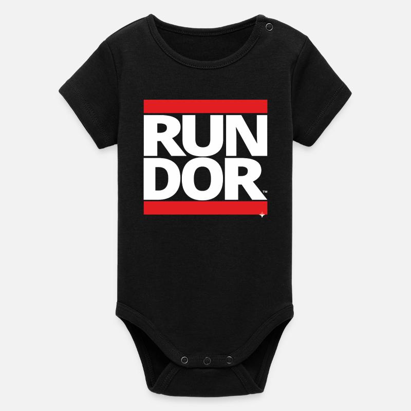 Courir - Body bébé manches courtes bio Stanley/Stella - noir