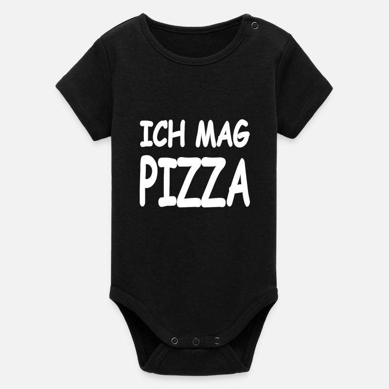 Pizza - Body bébé manches courtes bio Stanley/Stella - noir