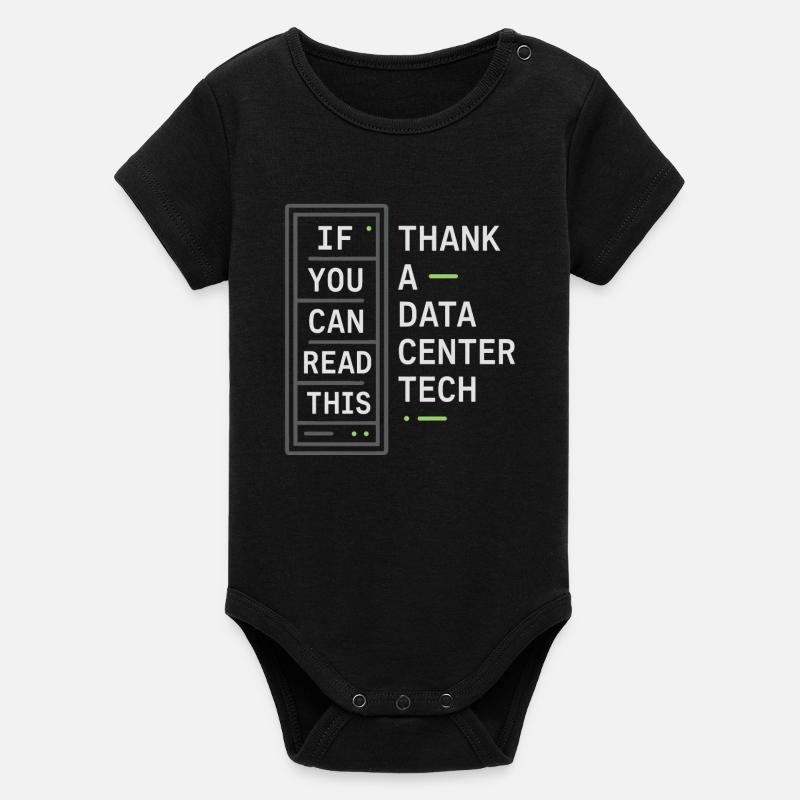 Network Infrastructure Rack and Stack Engineer - Organic Short Sleeve Baby Bodysuit by Stanley/Stella - black