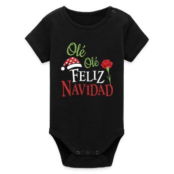 Ole Ole Joyeux Noël - Body bébé manches courtes bio Stanley/Stella - noir - Devant