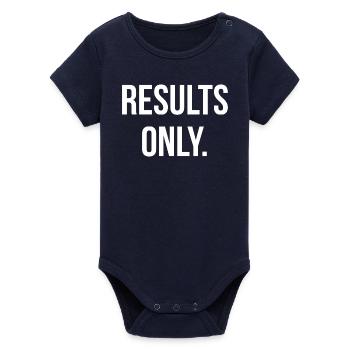 RESULTS ONLY. | Greyline Official - Organic Short Sleeve Baby Bodysuit by Stanley/Stella - navy - Front