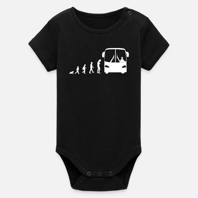 Évolution du bébé au chauffeur de bus - Body bébé manches courtes bio Stanley/Stella - noir