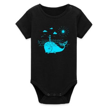 SOUPER - Body bébé manches courtes bio Stanley/Stella - noir - Devant